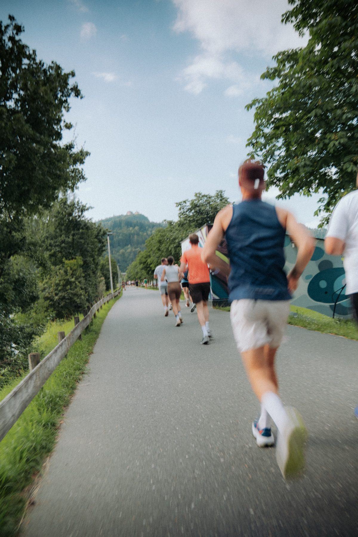 Laufgruppe unterwegs